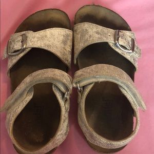 Girls white with silver sandals